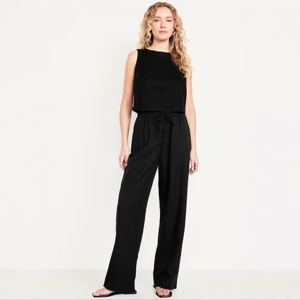 NWT Old Navy Linen Blend Straight Leg Pant
